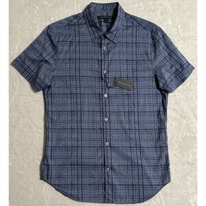 NWT John Varvatos Star USA Men's Shirt S Blue Geometric Button Up Modern Rock